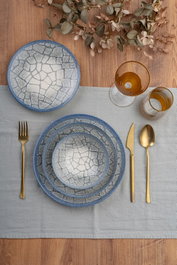 Hermia Set de cena de porcelana de 24 piezas Multicolor